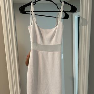 Women’s White Knit MIDI Dress - Bebe XXS